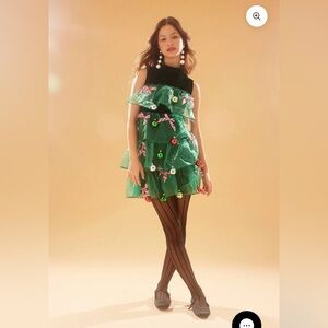 🎄Forever 21 Christmas tree holiday dress women’s size XS NWT!!